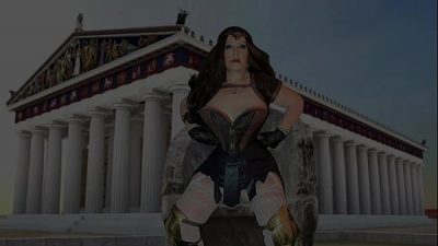 Granny Wonder Woman: Dildo Fucking Gilf Goddess