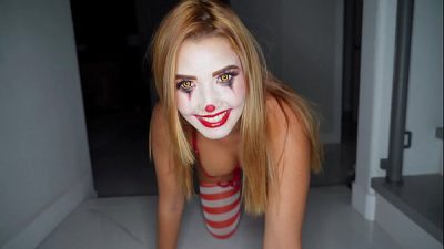 Agatha Vega dressed as a creepy Clown gets fucked hard by Christian Clay – FREE VERSION