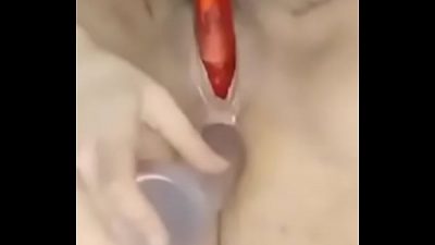 Amateur slut dildo dp